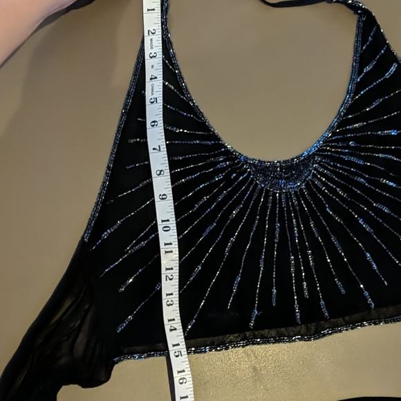 NWT Beaded Halter Wrap Top - Picture 13 of 16